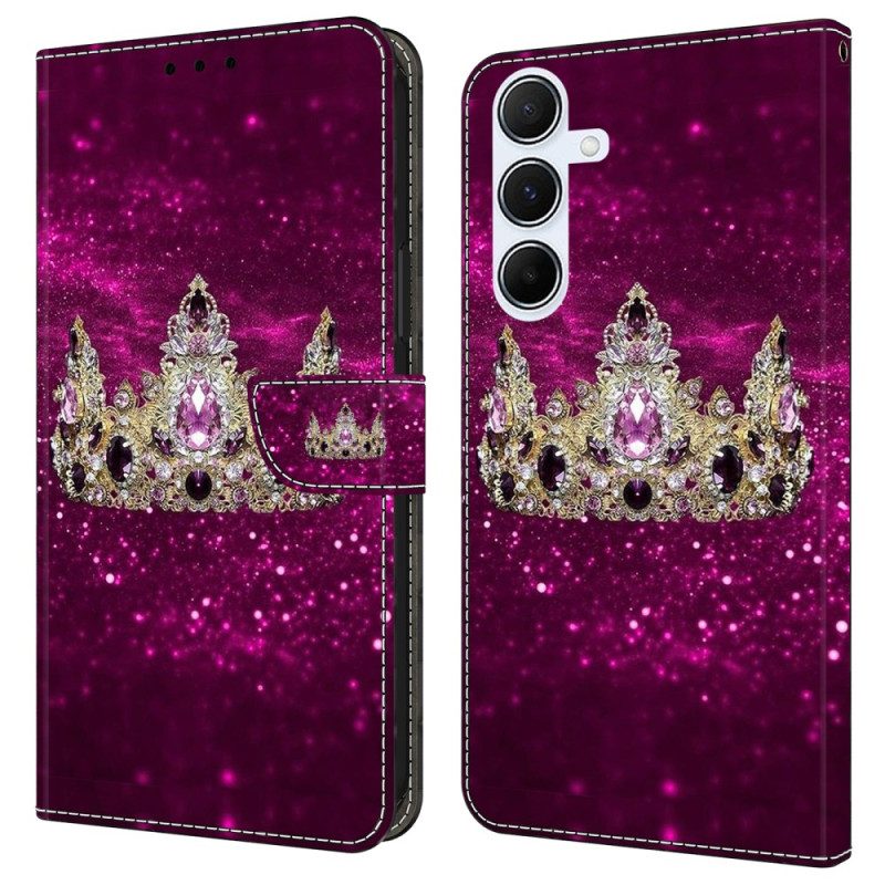 Läderfodral Samsung Galaxy A17 4g / 5g Telefonfodral Diamantkrona