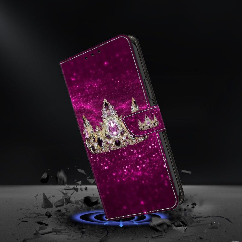 Läderfodral Samsung Galaxy A17 4g / 5g Telefonfodral Diamantkrona