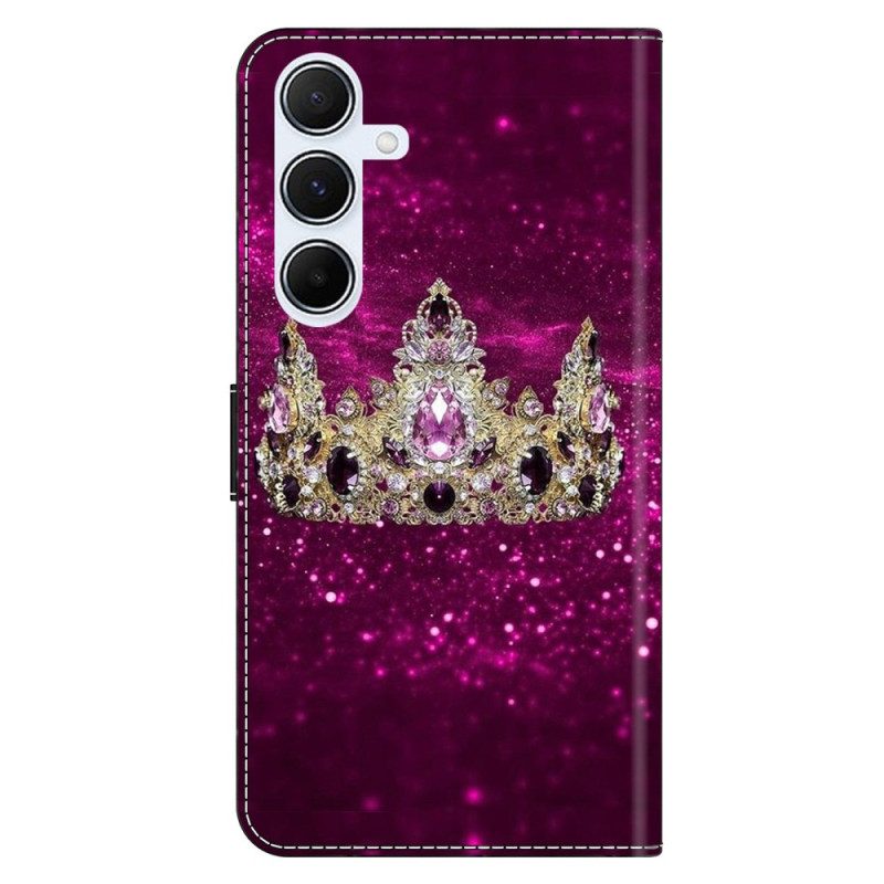 Läderfodral Samsung Galaxy A17 4g / 5g Telefonfodral Diamantkrona