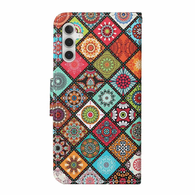 Läderfodral Samsung Galaxy A17 4g / 5g Telefonfodral Etniskt Mönster