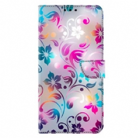 Läderfodral Samsung Galaxy A17 4g / 5g Telefonfodral Handgjorda Blommor