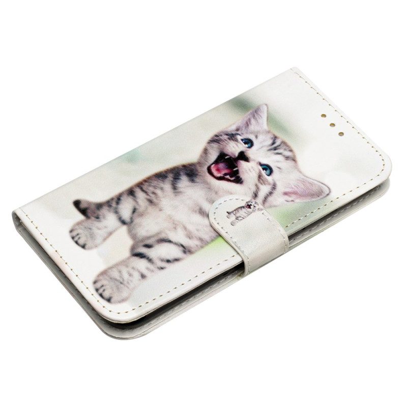 Läderfodral Samsung Galaxy A17 4g / 5g Telefonfodral Kattmönster