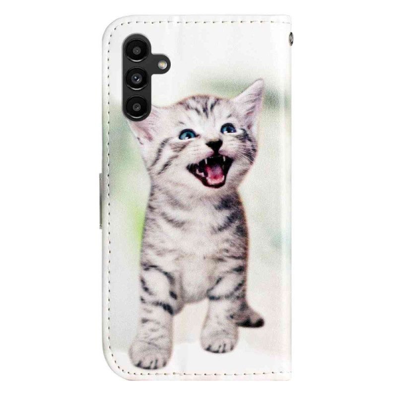 Läderfodral Samsung Galaxy A17 4g / 5g Telefonfodral Kattmönster