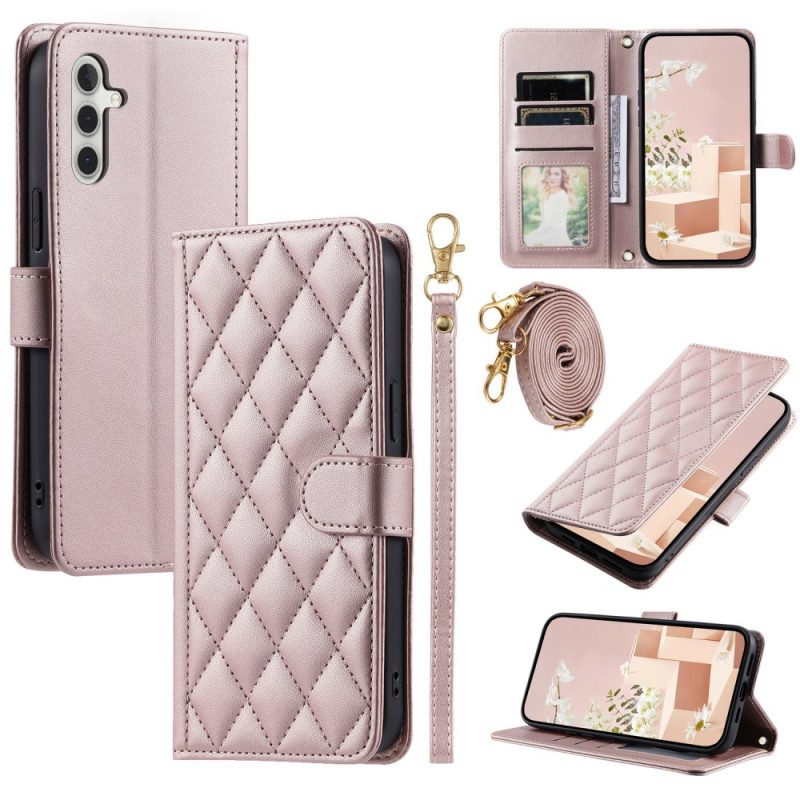 Läderfodral Samsung Galaxy A17 4g / 5g Telefonfodral Quiltad Stil