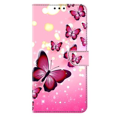 Läderfodral Samsung Galaxy A17 4g / 5g Telefonfodral Rosenfjärilar