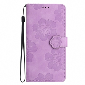 Läderfodral Samsung Galaxy S24 Fe Telefonfodral Blommönster