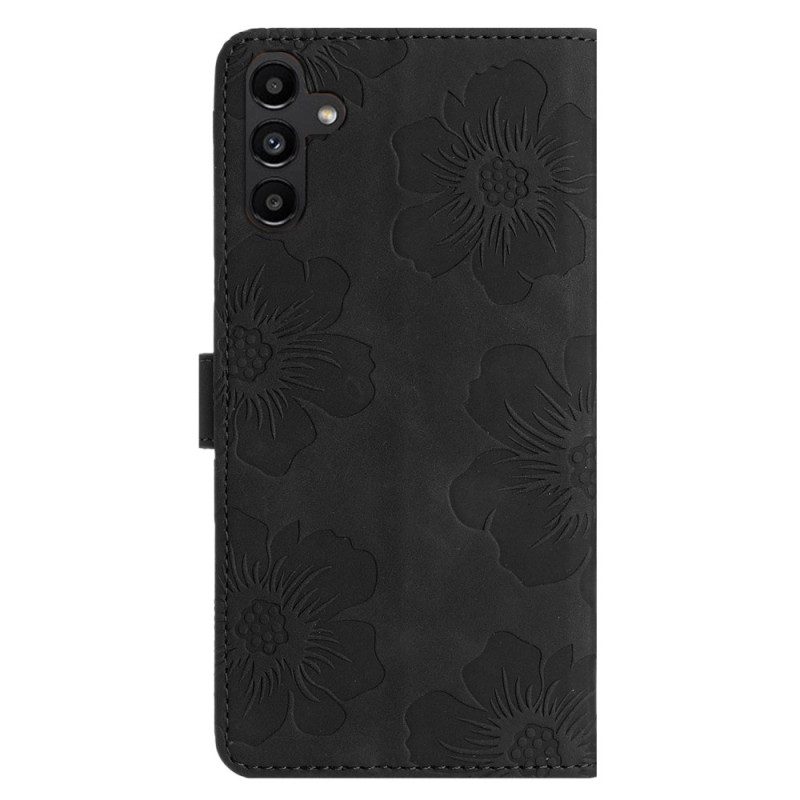 Läderfodral Samsung Galaxy S24 Fe Telefonfodral Blommönster