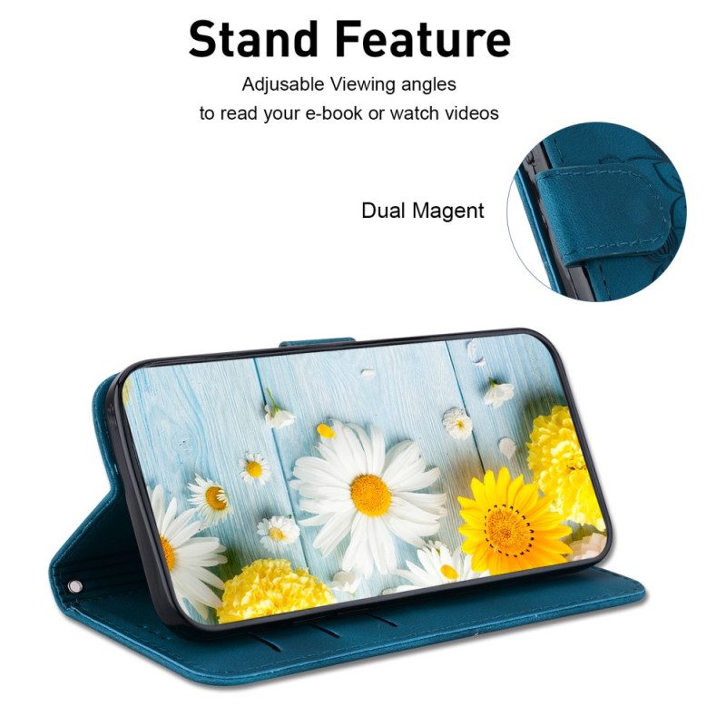 Läderfodral Samsung Galaxy S25 5g Edge Telefonfodral Blommigt Tryck