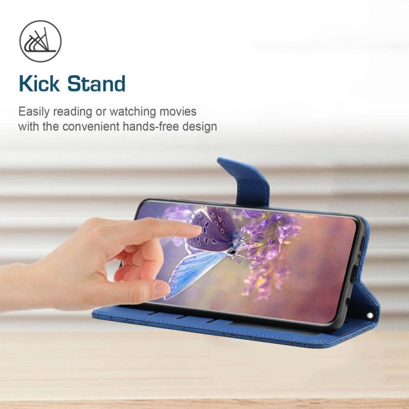 Läderfodral Samsung Galaxy S25 5g Edge Telefonfodral Fjärilstryck Med Rem