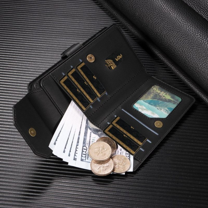 Läderfodral Samsung Galaxy S25 5g Edge Telefonfodral Korthållare Och Handledsrem