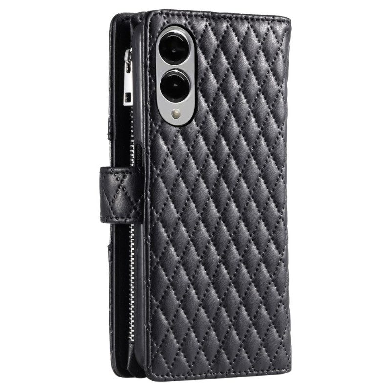 Läderfodral Samsung Galaxy S25 5g Edge Telefonfodral Quiltad Plånbok