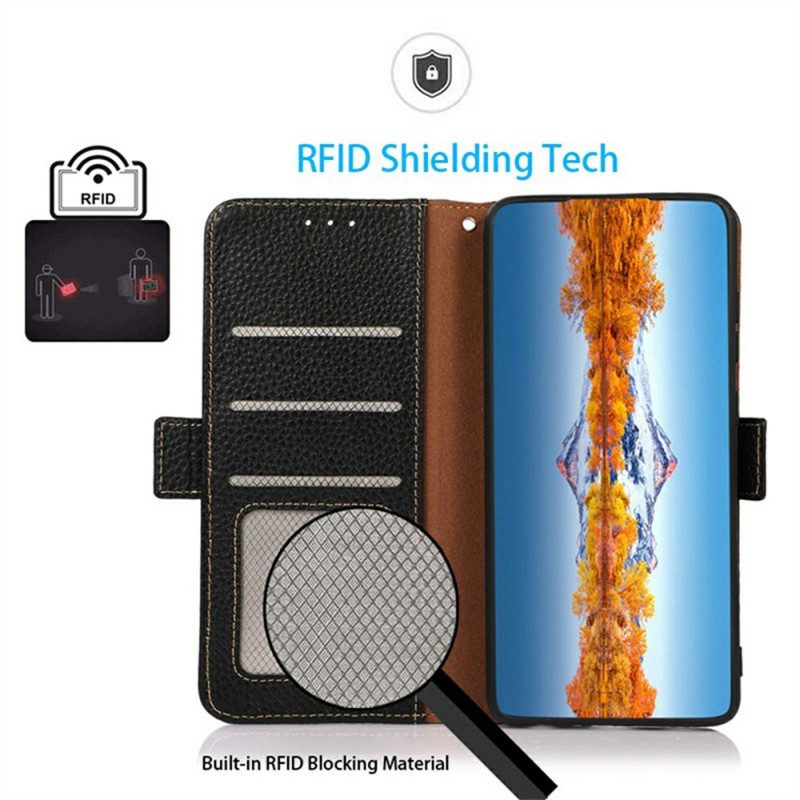 Läderfodral Samsung Galaxy S25 5g Edge Telefonfodral Rfid-skydd Khazneh