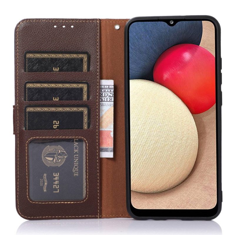 Läderfodral Samsung Galaxy S25 5g Edge Telefonfodral Tvåfärgad Khazneh