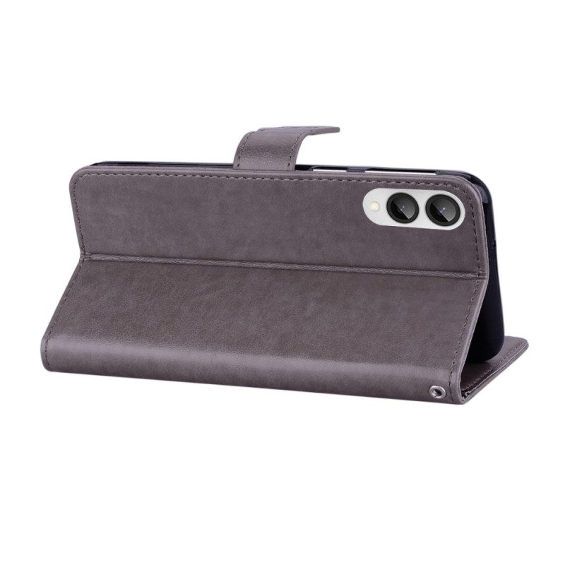 Läderfodral Samsung Galaxy S25 5g Edge Telefonfodral Ugglor Och Rem