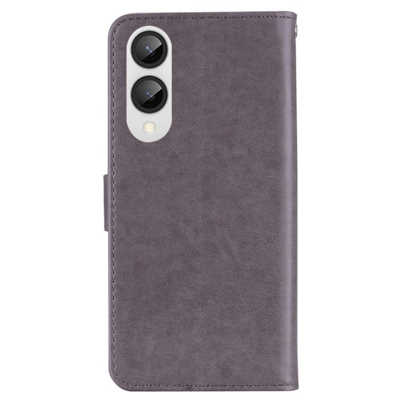 Läderfodral Samsung Galaxy S25 5g Edge Telefonfodral Ugglor Och Rem