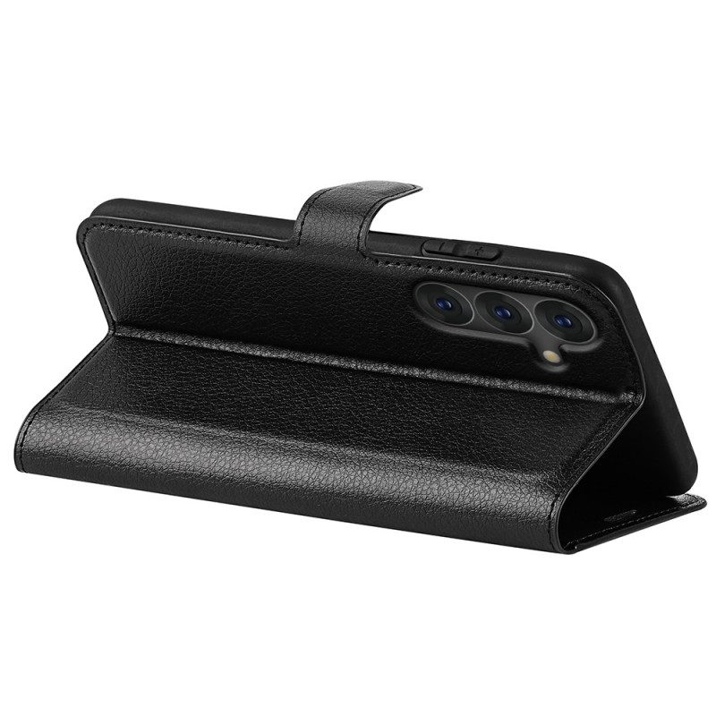 Läderfodral Samsung Galaxy S25 5g Telefonfodral Klassisk Litchi Konstläder