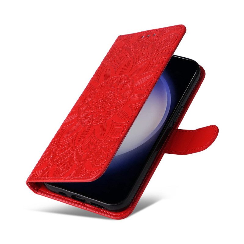Läderfodral Samsung Galaxy S25 5g Telefonfodral Mandala-rem
