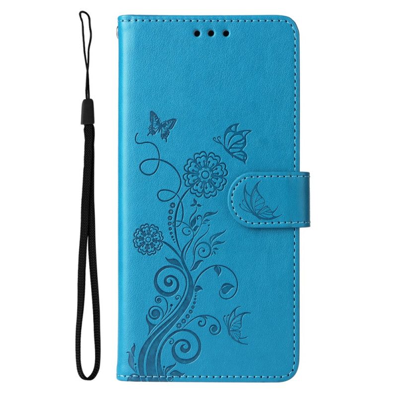 Läderfodral Samsung Galaxy S25 5g Telefonfodral Små Blommor