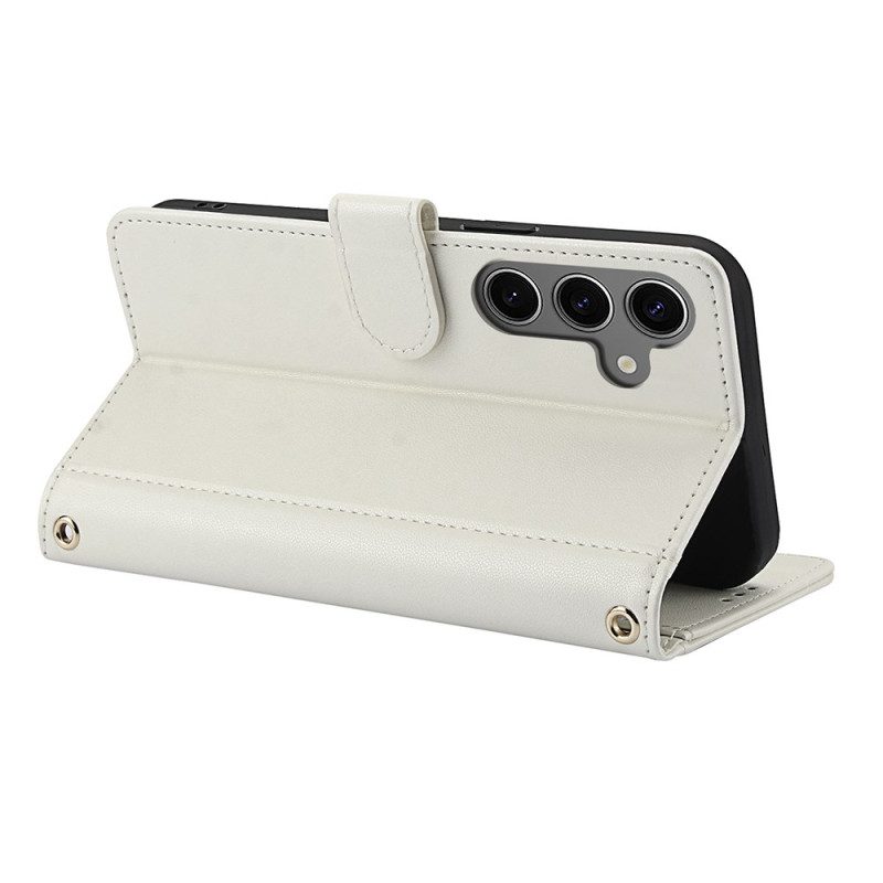 Läderfodral Samsung Galaxy S25 5g Telefonfodral Snodd