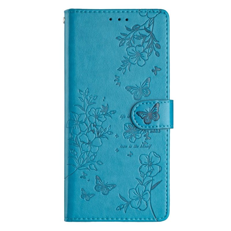 Läderfodral Samsung Galaxy S25 Fe Telefonfodral Blommig Atmosfär