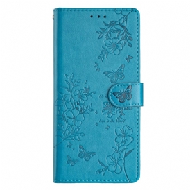 Läderfodral Samsung Galaxy S25 Fe Telefonfodral Blommig Atmosfär