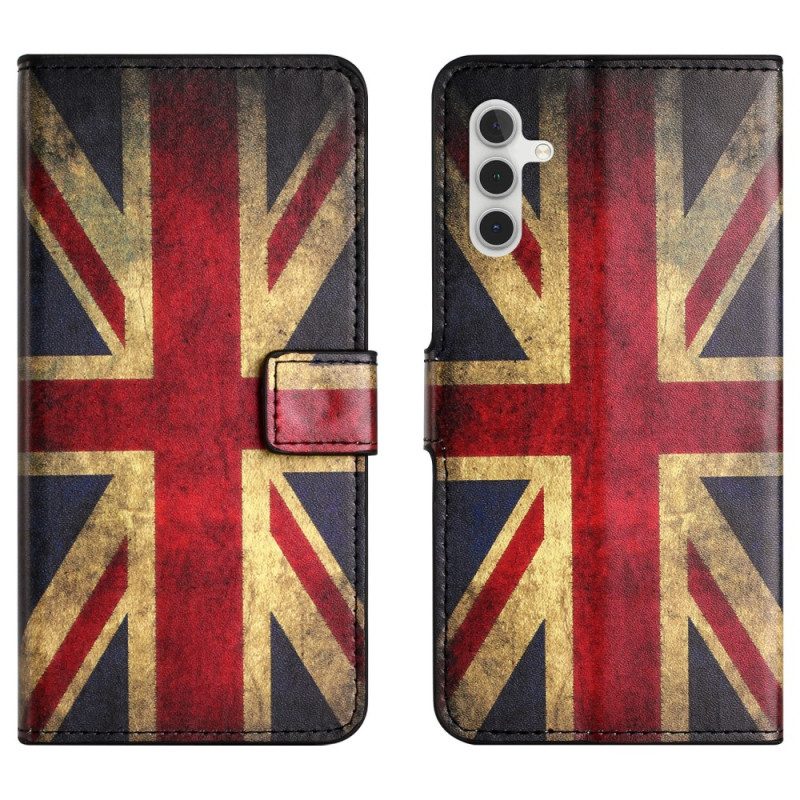 Läderfodral Samsung Galaxy S25 Fe Telefonfodral Brittisk Vintageflagga