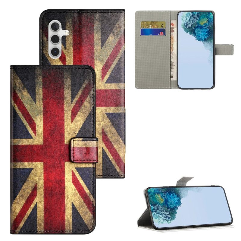 Läderfodral Samsung Galaxy S25 Fe Telefonfodral Brittisk Vintageflagga