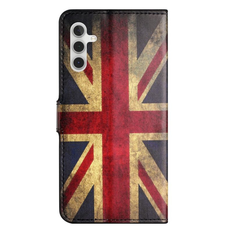Läderfodral Samsung Galaxy S25 Fe Telefonfodral Brittisk Vintageflagga