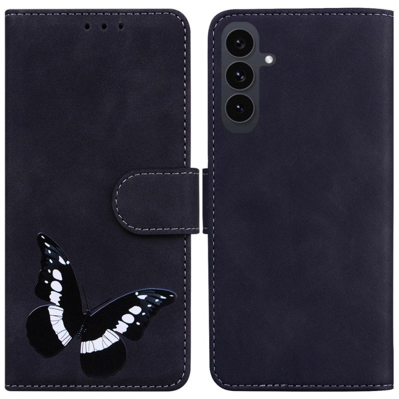 Läderfodral Samsung Galaxy S25 Fe Telefonfodral En Fjäril