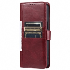 Läderfodral Samsung Galaxy S25 Fe Telefonfodral Korthållare Och Rem