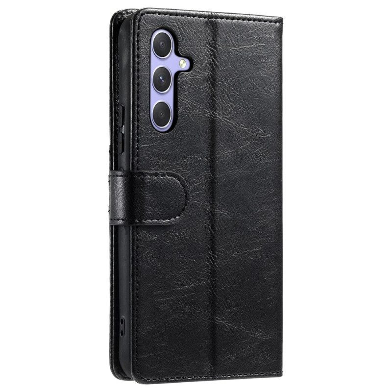 Läderfodral Samsung Galaxy S25 Fe Telefonfodral Korthållare Och Rem