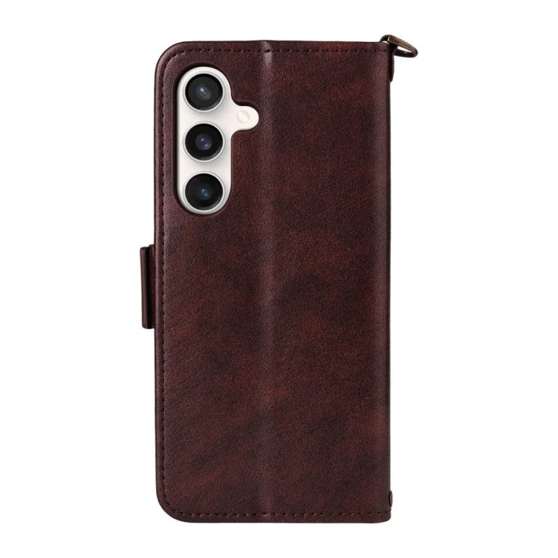 Läderfodral Samsung Galaxy S25 Fe Telefonfodral Multifunktionell Plånbok