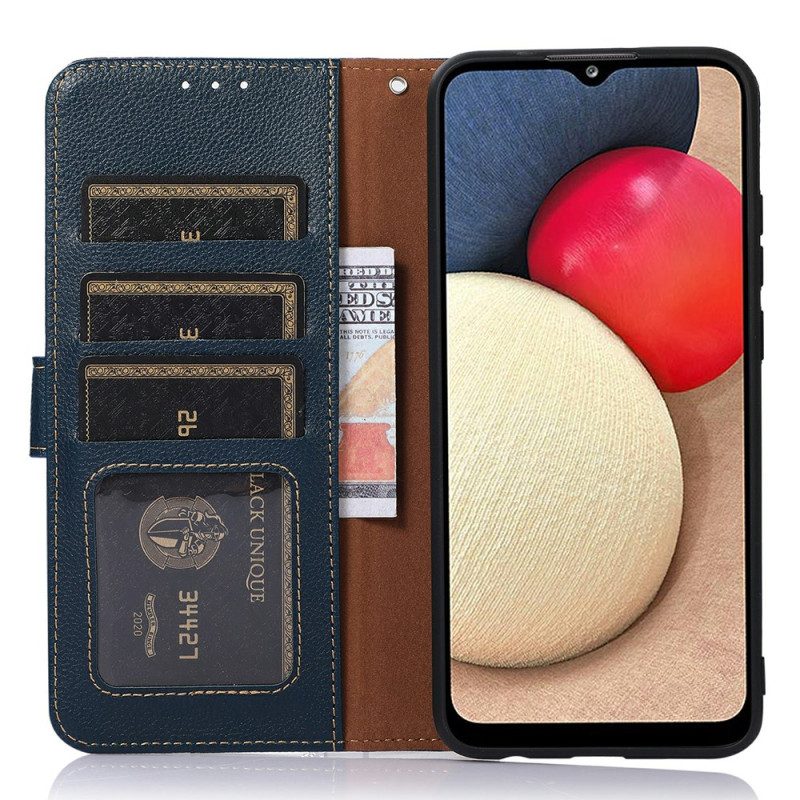 Läderfodral Samsung Galaxy S25 Fe Telefonfodral Tvåfärgad Khazneh