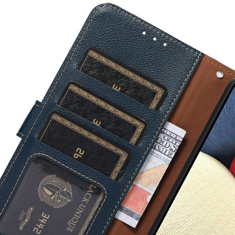 Läderfodral Samsung Galaxy S25 Fe Telefonfodral Tvåfärgad Khazneh