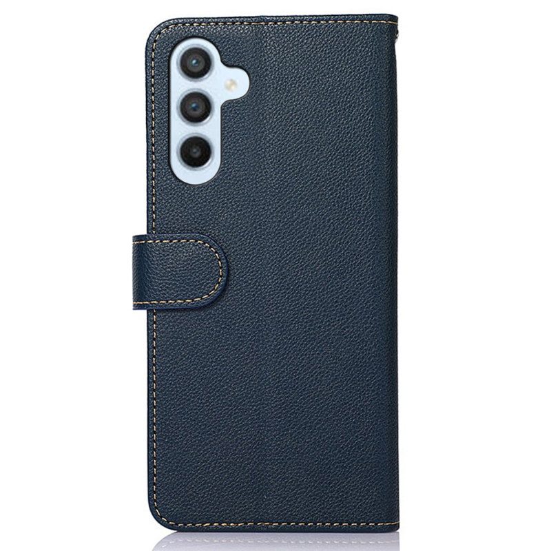 Läderfodral Samsung Galaxy S25 Fe Telefonfodral Tvåfärgad Khazneh