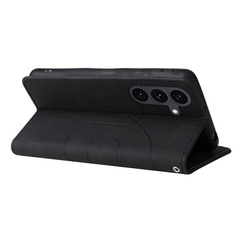 Läderfodral Samsung Galaxy S25 Fe Telefonfodral Tvåfärgad Vågmönster