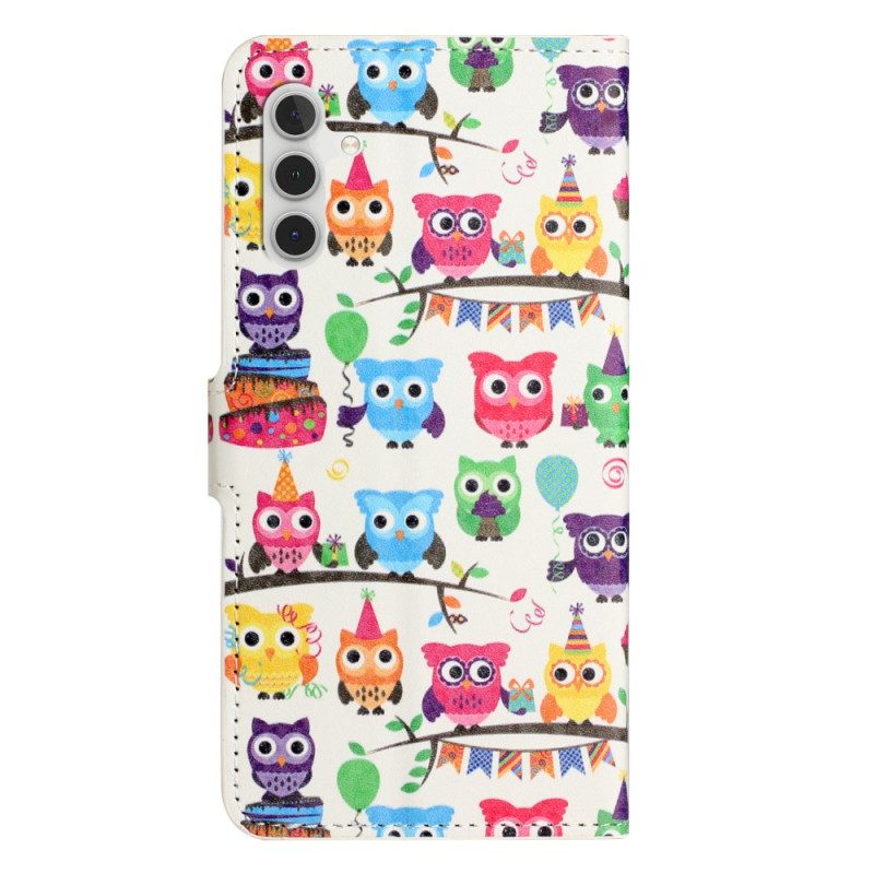 Läderfodral Samsung Galaxy S25 Fe Telefonfodral Ugglornas Stam