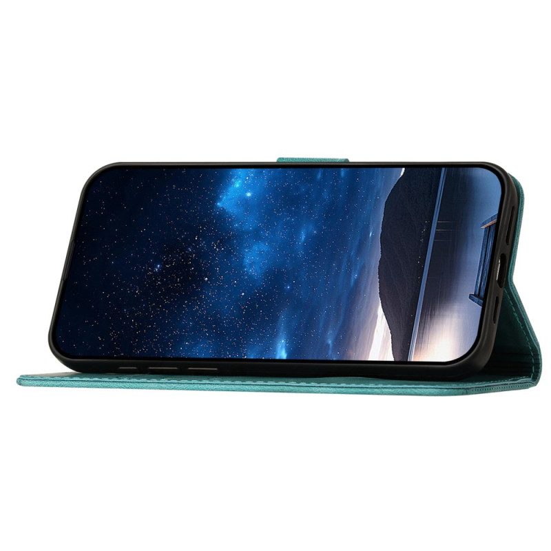 Läderfodral Samsung Galaxy S25 Plus 5g Telefonfodral Geometrisk Rem