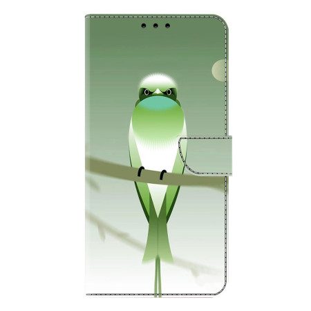 Läderfodral Samsung Galaxy S25 Plus 5g Telefonfodral Grön Fågel