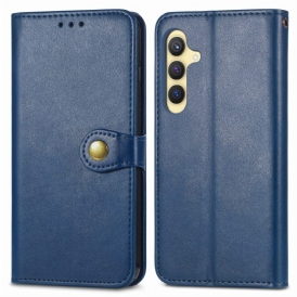 Läderfodral Samsung Galaxy S25 Plus 5g Telefonfodral Knappstängning