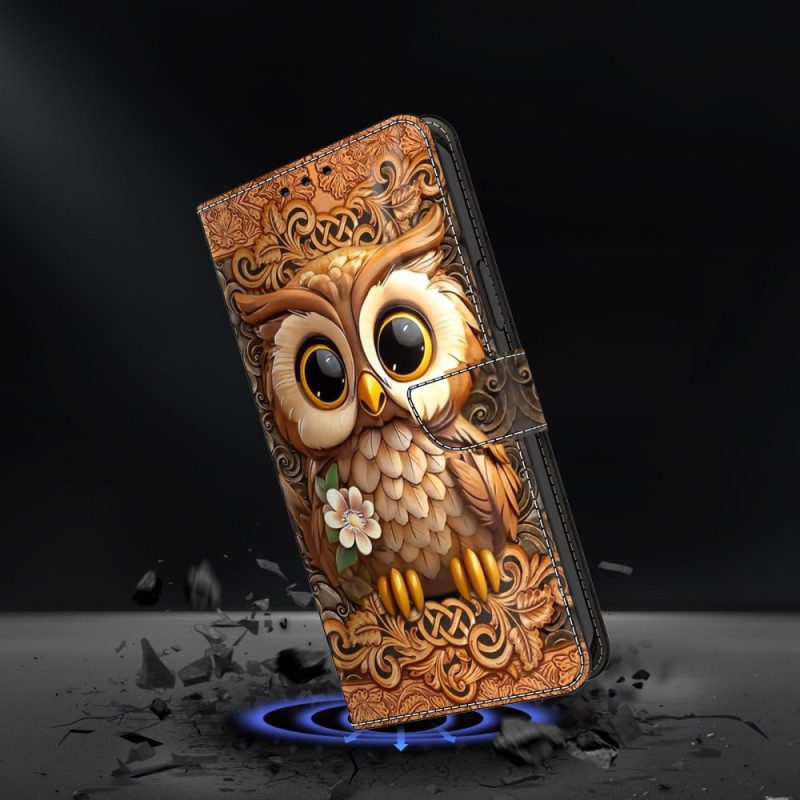Läderfodral Samsung Galaxy S25 Plus 5g Telefonfodral Lilla Ugglan