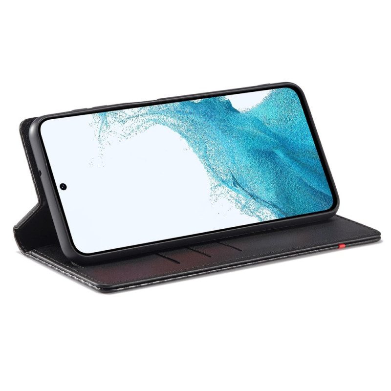 Läderfodral Samsung Galaxy S25 Plus 5g Telefonfodral Röd Linje Lc.imeeke