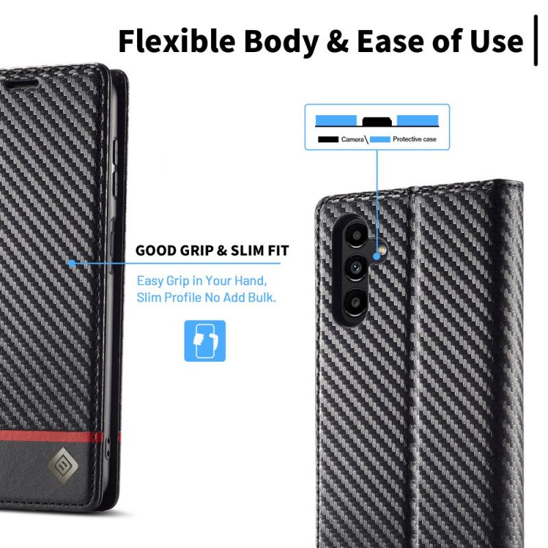 Läderfodral Samsung Galaxy S25 Plus 5g Telefonfodral Röd Linje Lc.imeeke