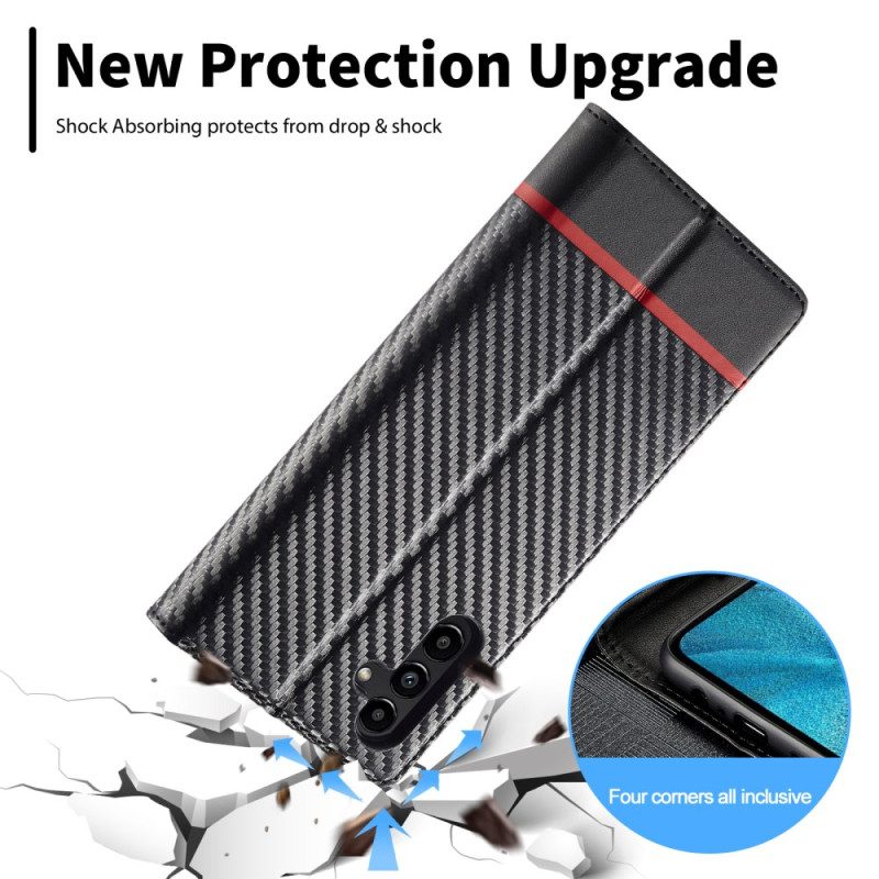 Läderfodral Samsung Galaxy S25 Plus 5g Telefonfodral Röd Linje Lc.imeeke