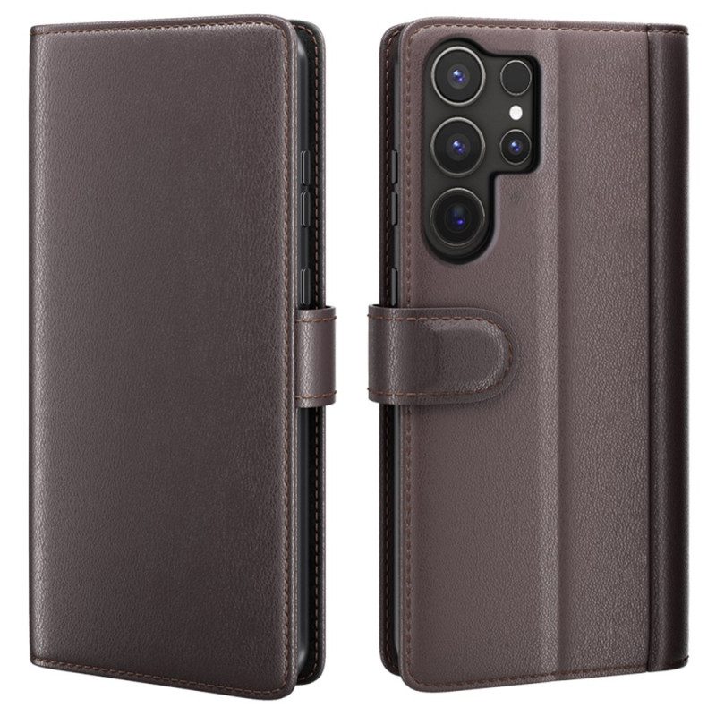 Läderfodral Samsung Galaxy S25 Ultra 5g Telefonfodral Äkta Läder
