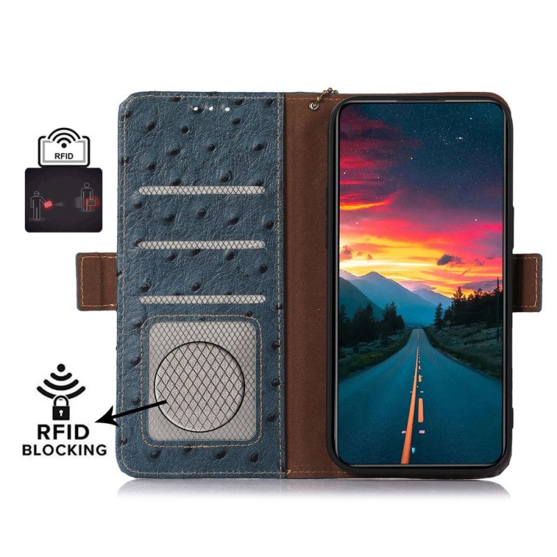 Läderfodral Samsung Galaxy S25 Ultra 5g Telefonfodral Äkta Läder Med Rfid-blockering