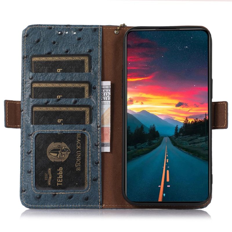 Läderfodral Samsung Galaxy S25 Ultra 5g Telefonfodral Äkta Läder Med Rfid-blockering