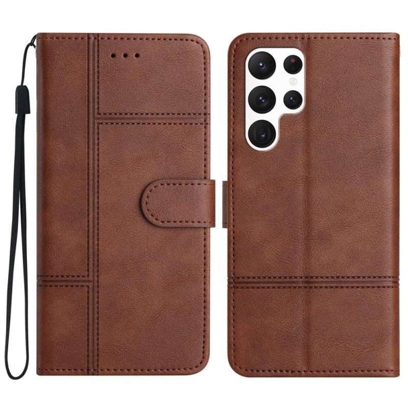 Läderfodral Samsung Galaxy S25 Ultra 5g Telefonfodral Affärsstil
