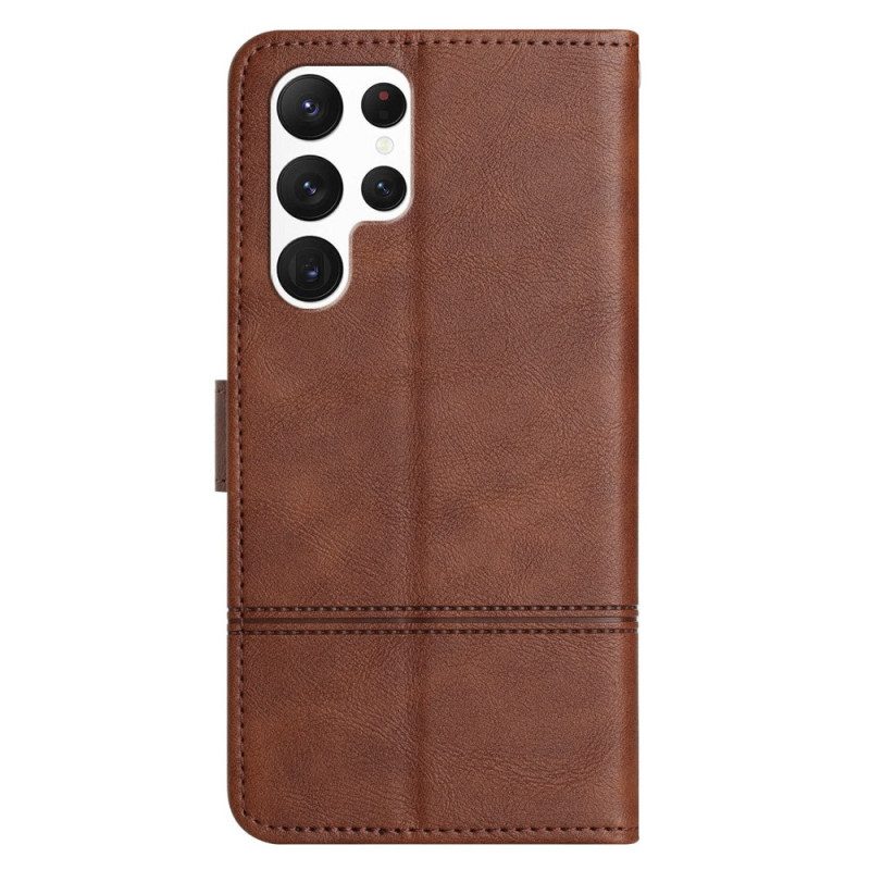 Läderfodral Samsung Galaxy S25 Ultra 5g Telefonfodral Affärsstil