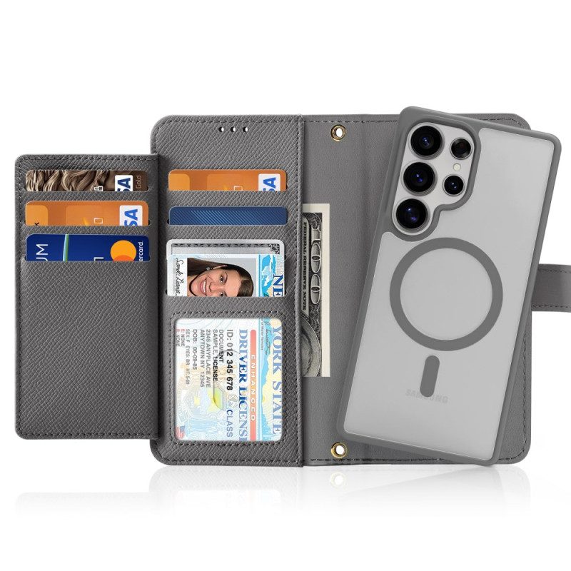 Läderfodral Samsung Galaxy S25 Ultra 5g Telefonfodral Avtagbart Lawa-serien Dux Ducis-fodral